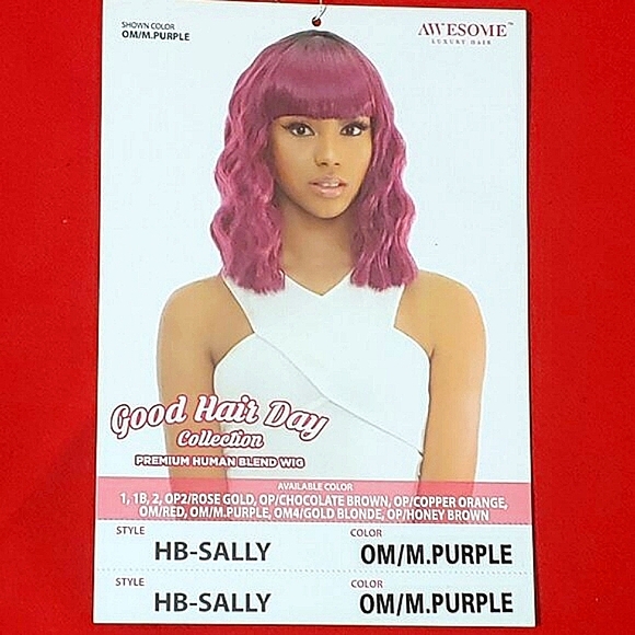 Good Hair Day: Ocean Wave Bob Wig with Bangs (Color Available: OM/M. Purple) - Picture 12 of 12